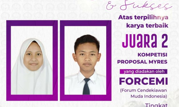 Dua Siswa MA Darul Qur’an Juarai Proposal MYRES 2024