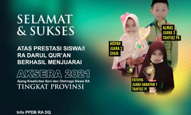 Aksera 2021, RA Darul Qur’an Borong 3 Kejuaraan